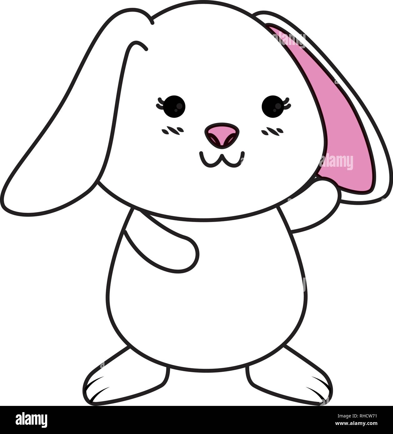 cute rabbit character icon Stock Vector Image & Art - Alamy