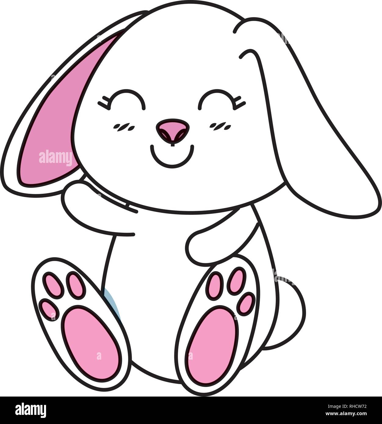 cute rabbit character icon Stock Vector Image & Art - Alamy