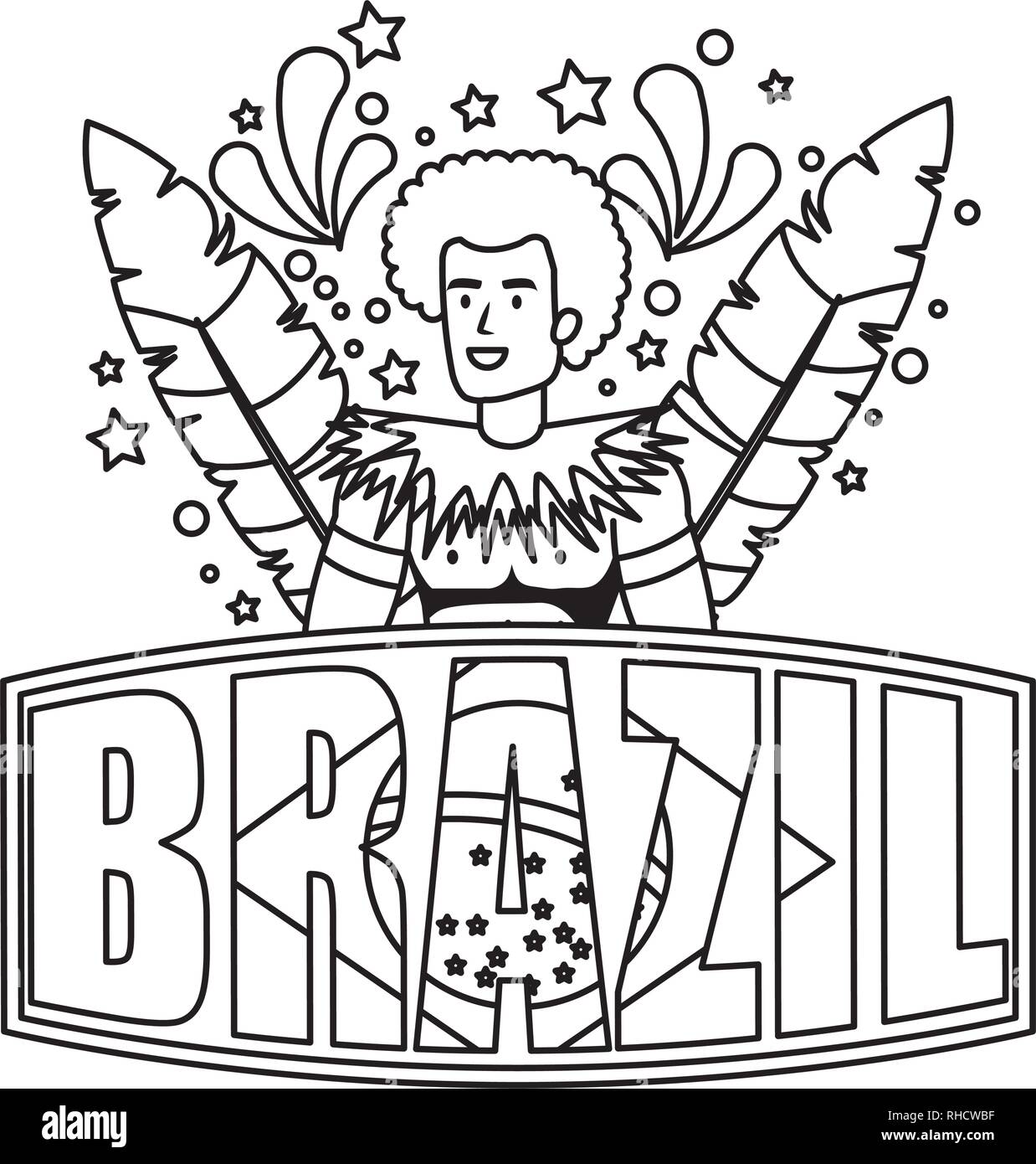 brazilian male dancer with brazil label Stock Vector Image & Art - Alamy