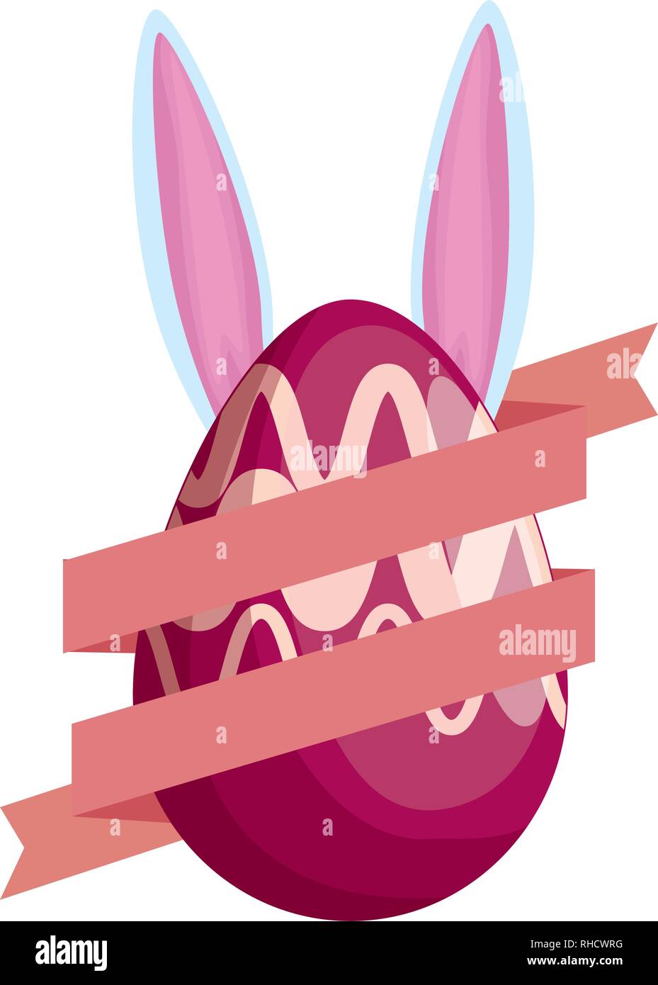 egg painted with rabbit ears easter icon Stock Vector Image & Art - Alamy