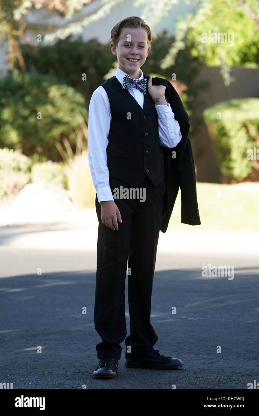 Portrait of a handsome young man in formal fancy suit posing on the  pavement in the park on a prom day Stock Photo - Alamy