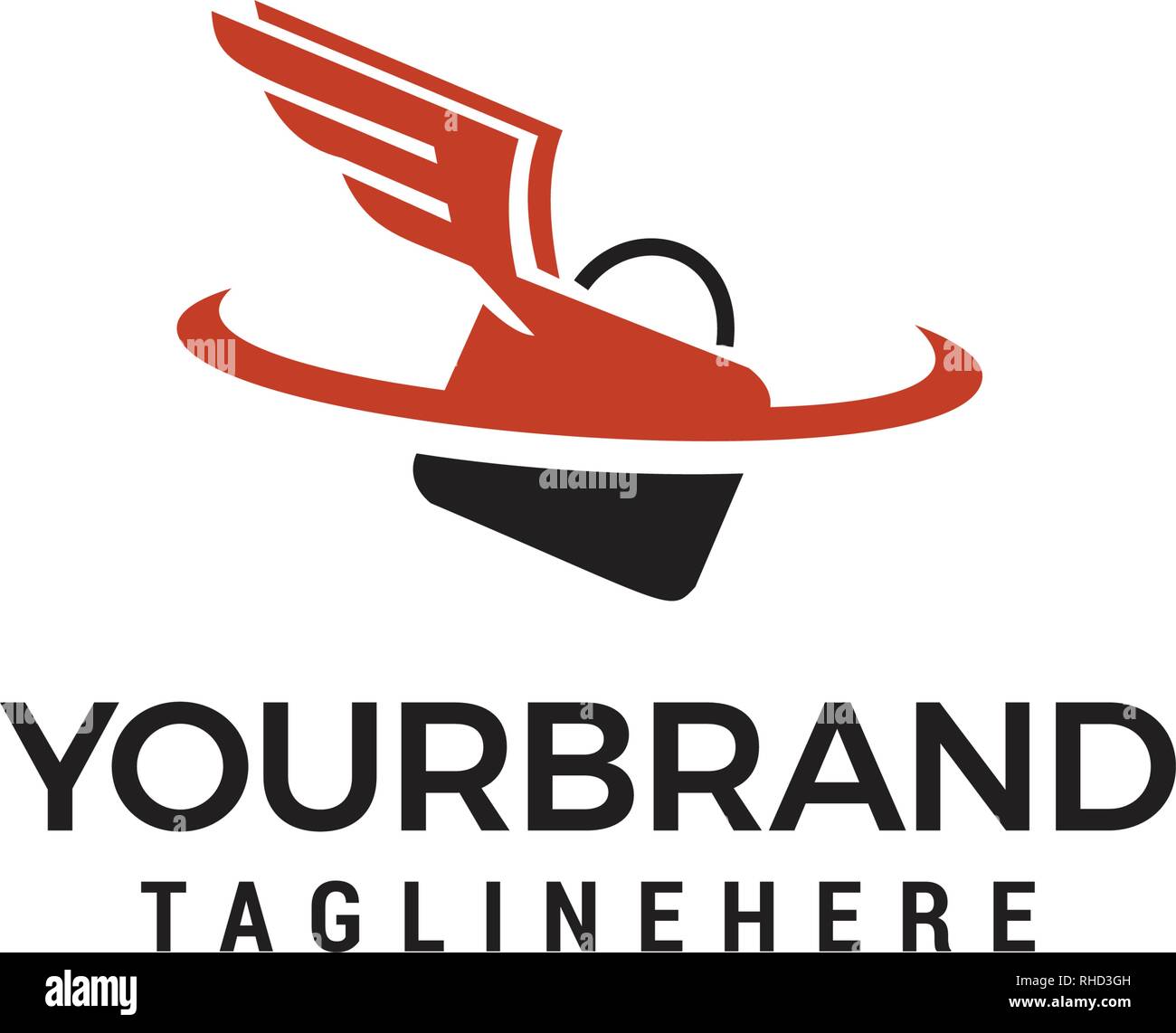 bag flying business Logo Template vector icon design Stock Vector