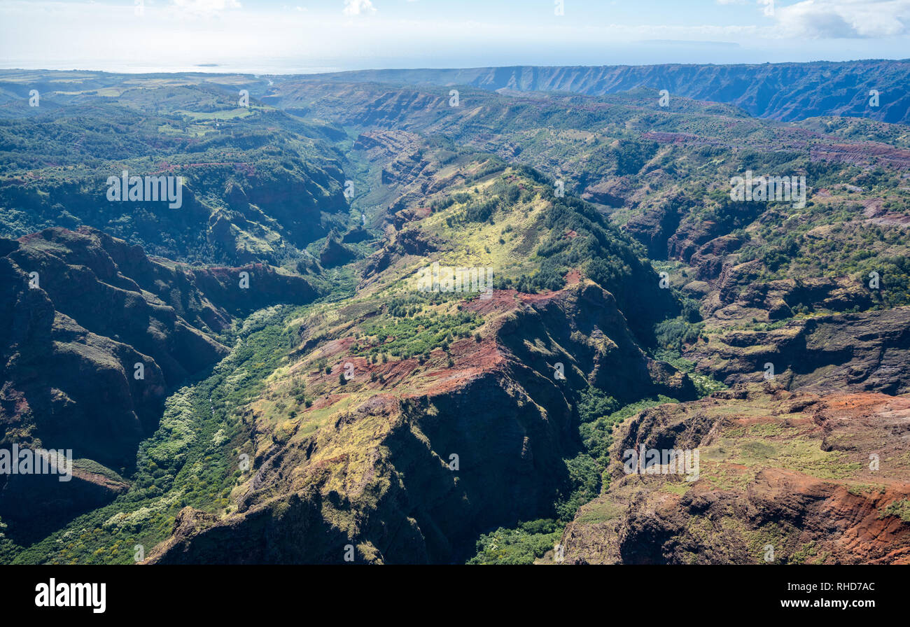 Garden Island of Kauai from helicopter tour Stock Photo Alamy