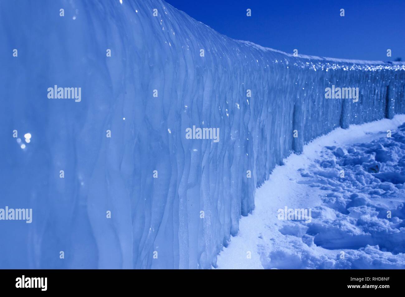 Polar Vortex frozen columns Stock Photo