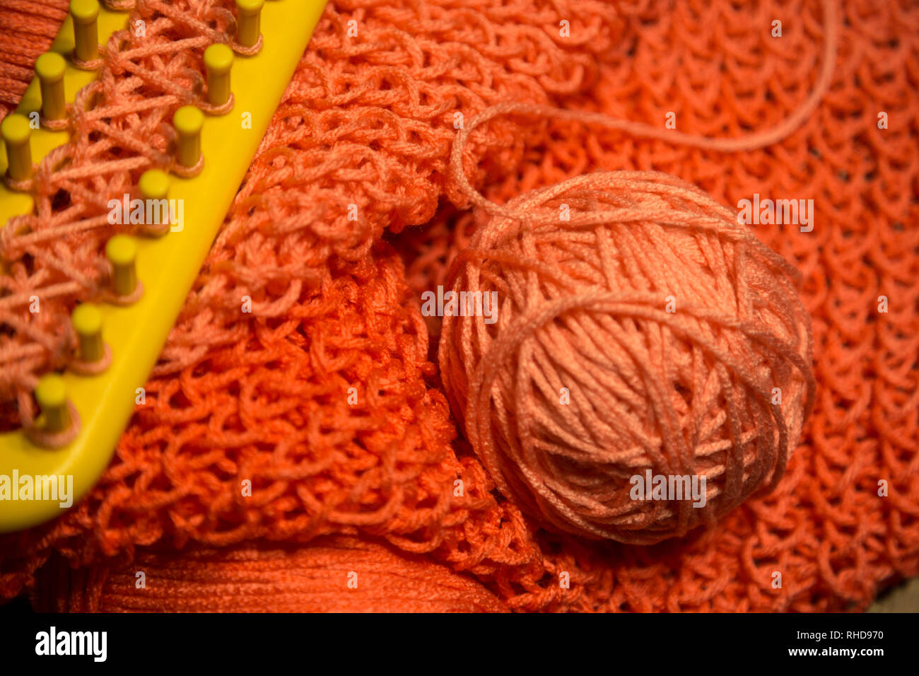 Form Knitting. Stock Photo