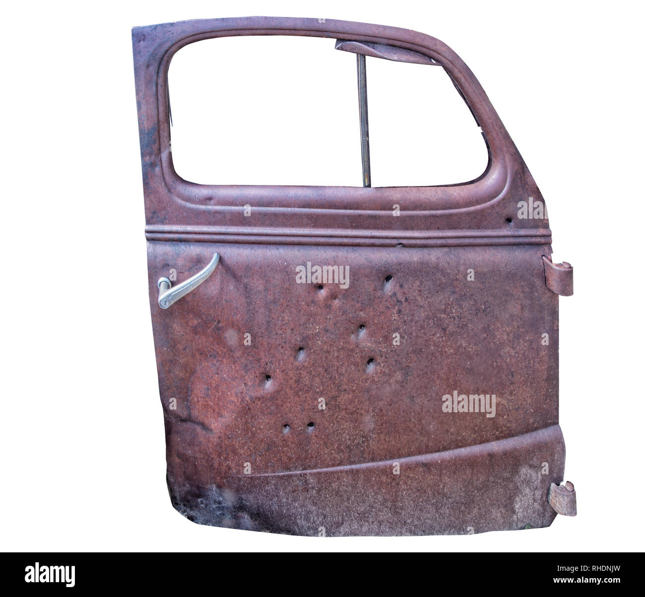 Old Car Door with Bullet Holes Stock Photo Alamy