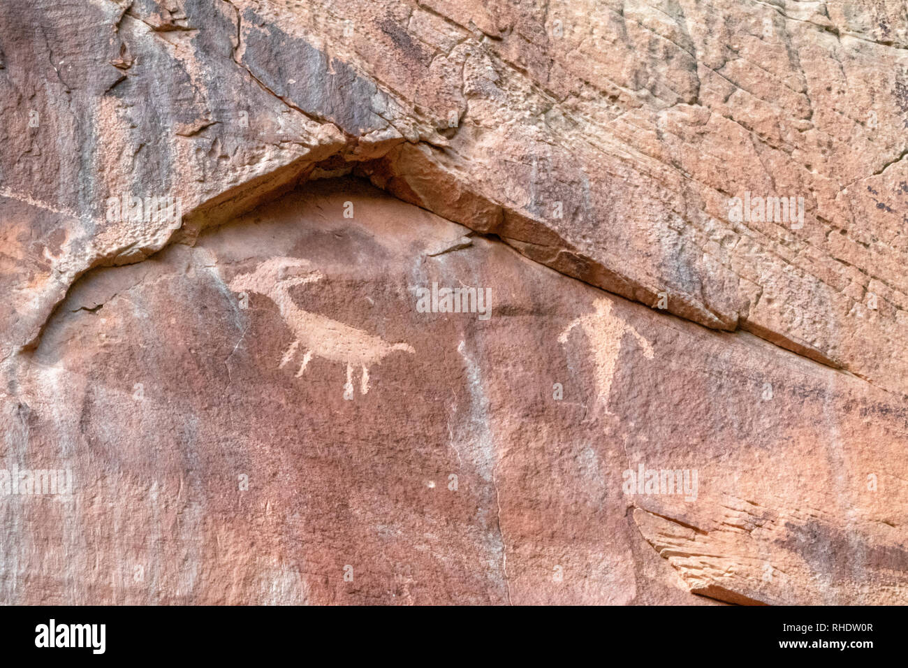 bal lont hoogtepunt Indian Native American Petroglyphs Capitol Reef National Park Torrey Utah  Stock Photo - Alamy