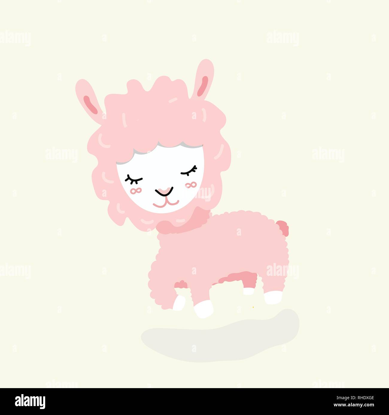 Cute sheep in flat style. Stock Vector