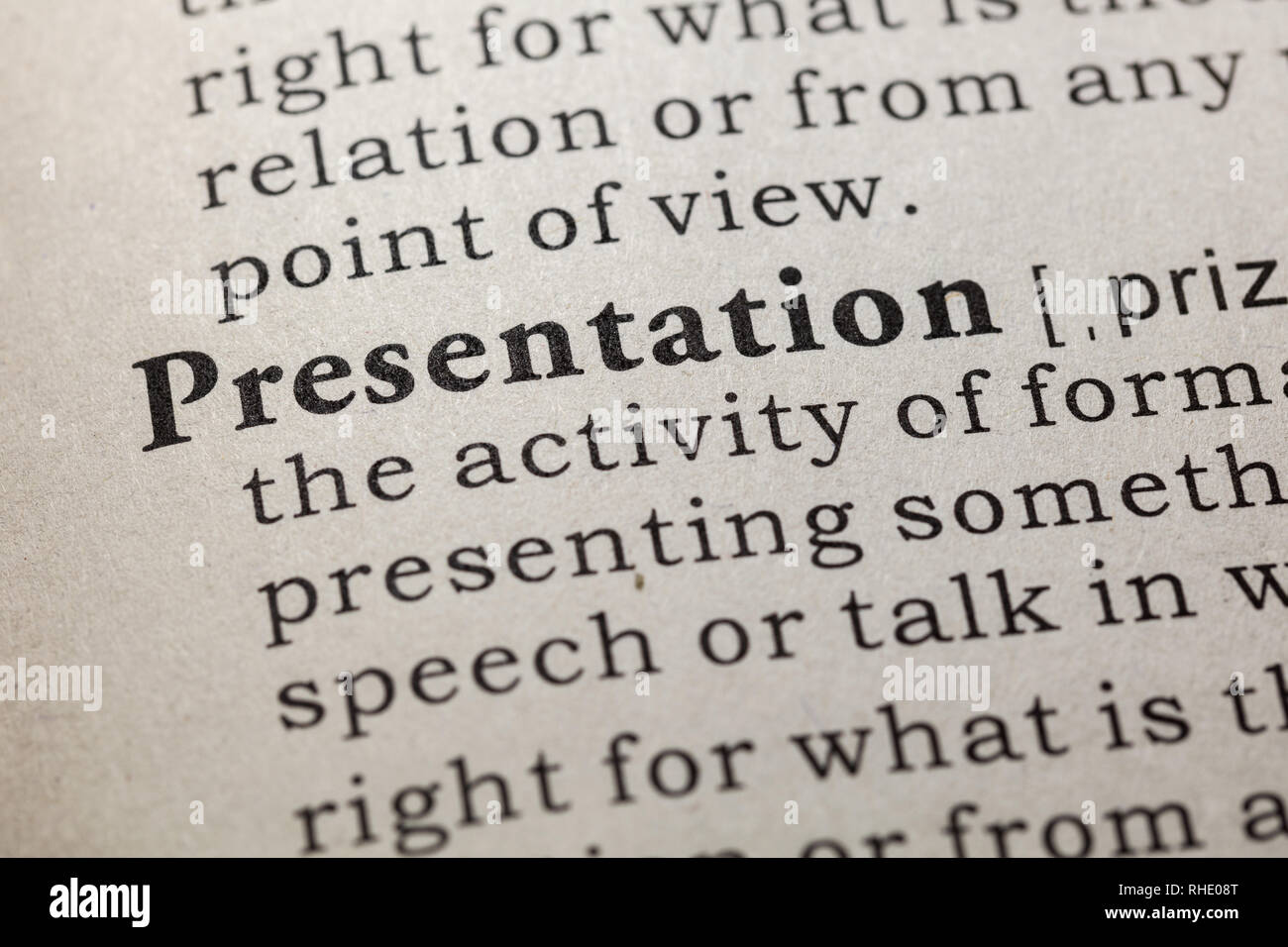 describe the word presentation