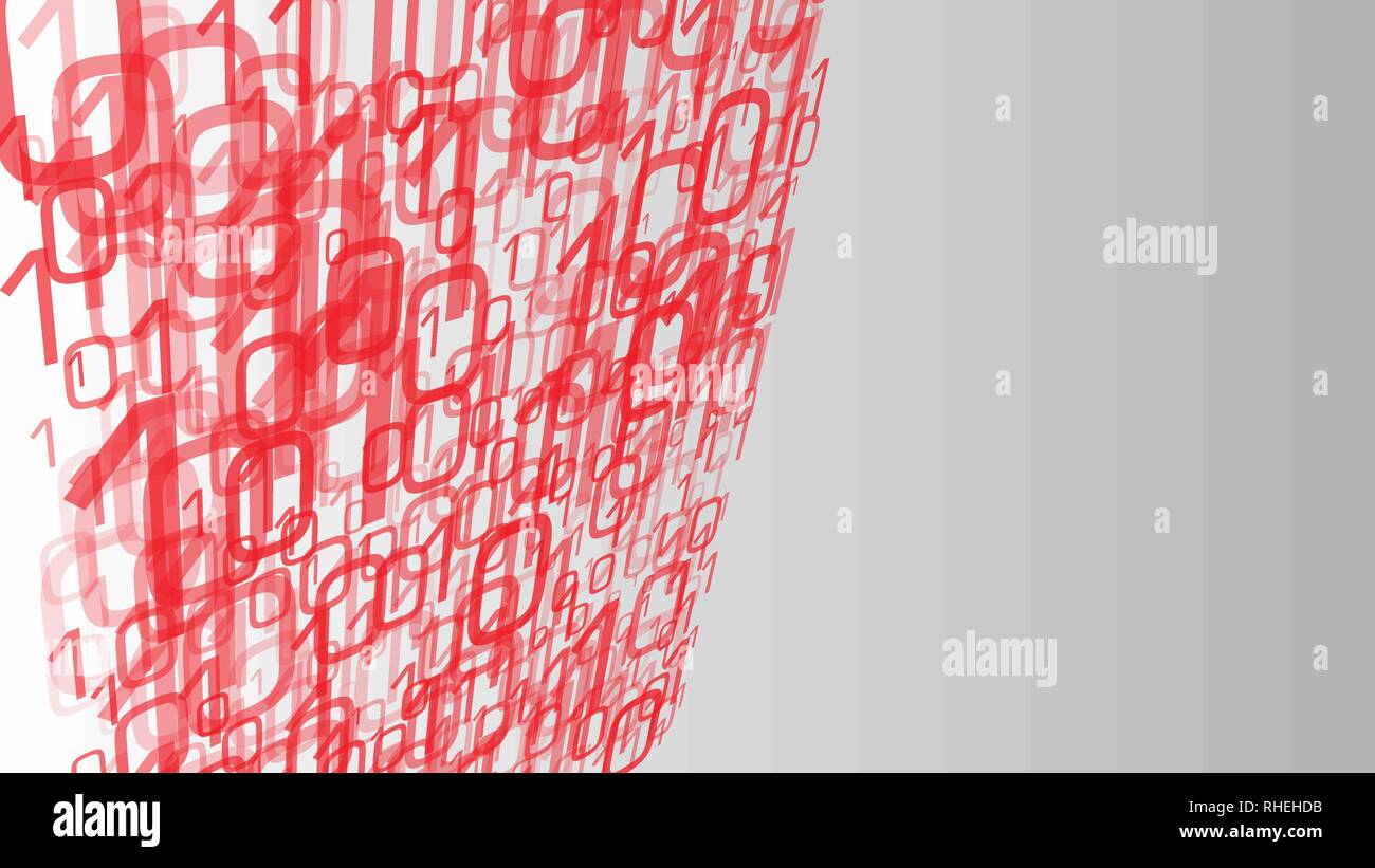 Algorithm machine learning, zeros ones abstract art vector background Stock Vector