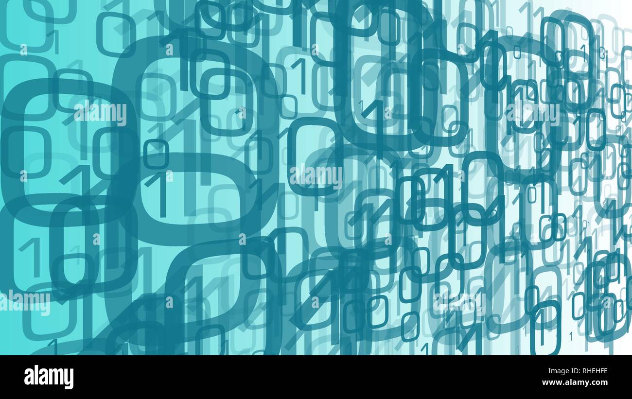 Attack on cyber security, big data futuristic vector graphic Stock Vector