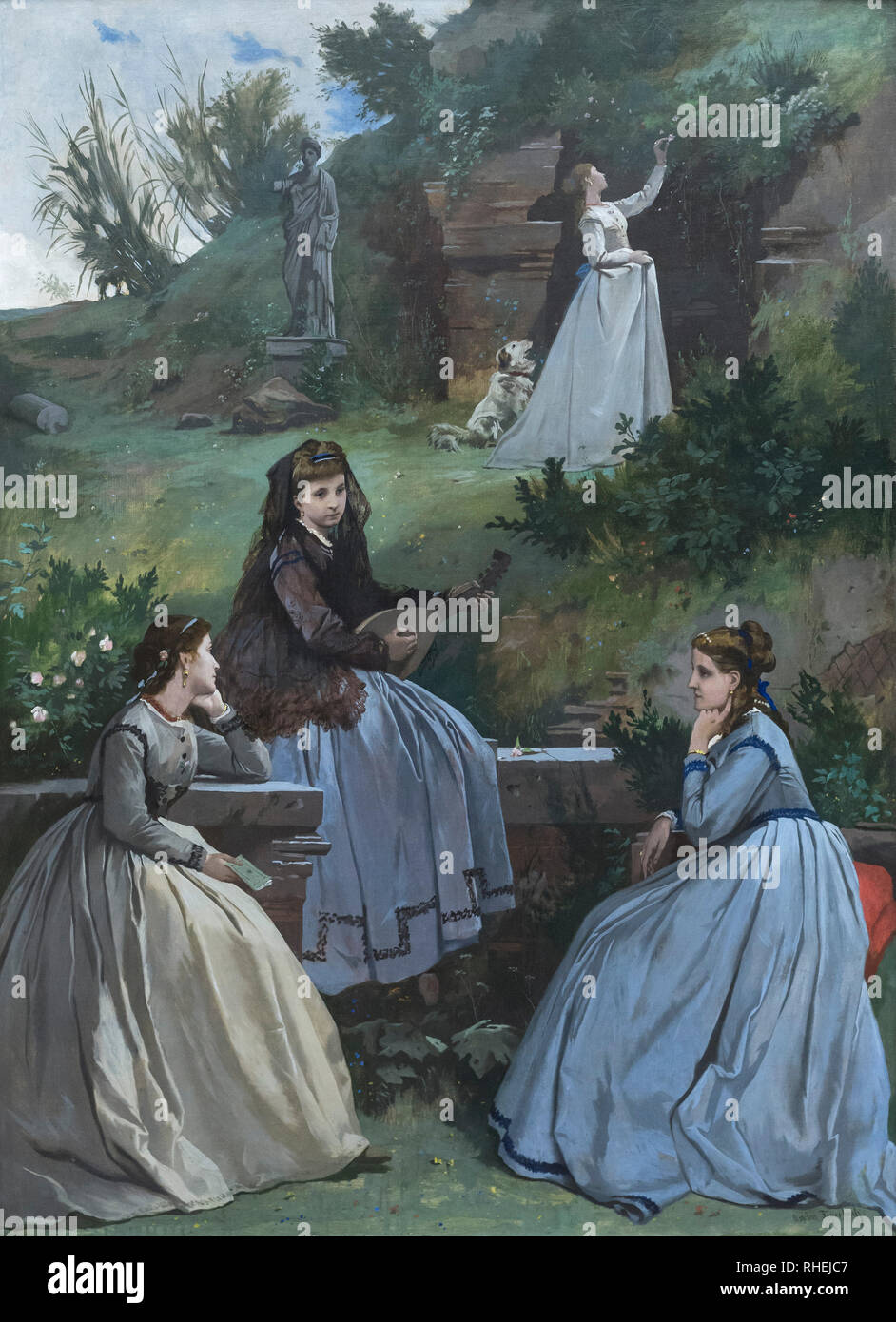 Anselm Feuerbach (1829-1880), Spring Scene, 1868. Frühlingsbild. Stock Photo