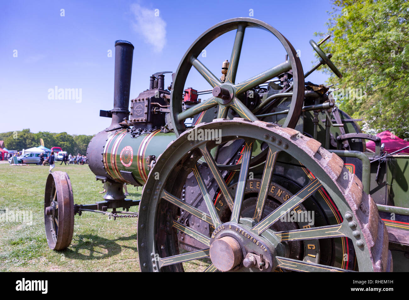 Steam Traction Engine at Isle of Wight Steam Railway Stock Photo Alamy
