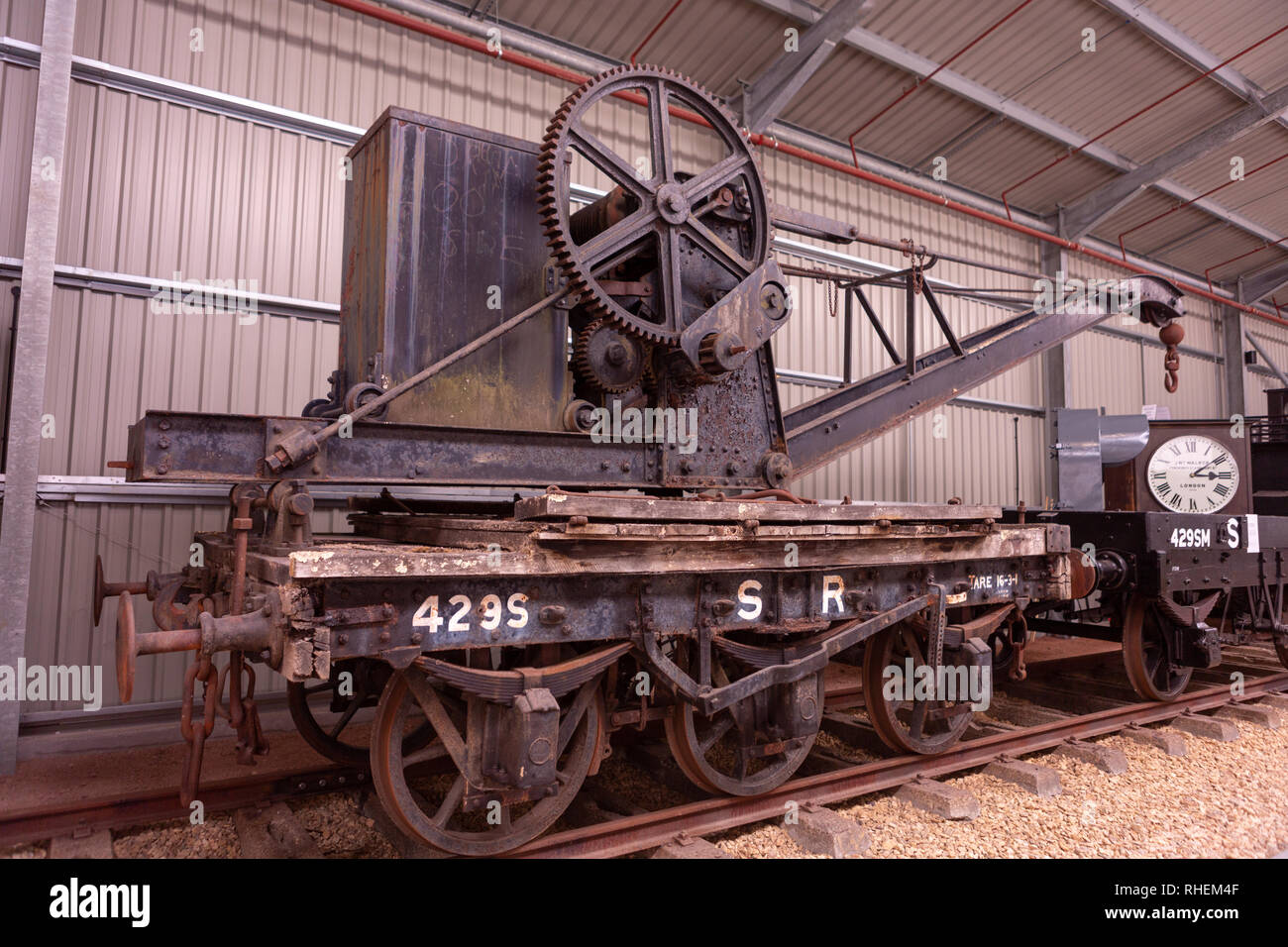 Mobile Crane Awaiting Restoration at Isle of Wight Steam Railway Stock