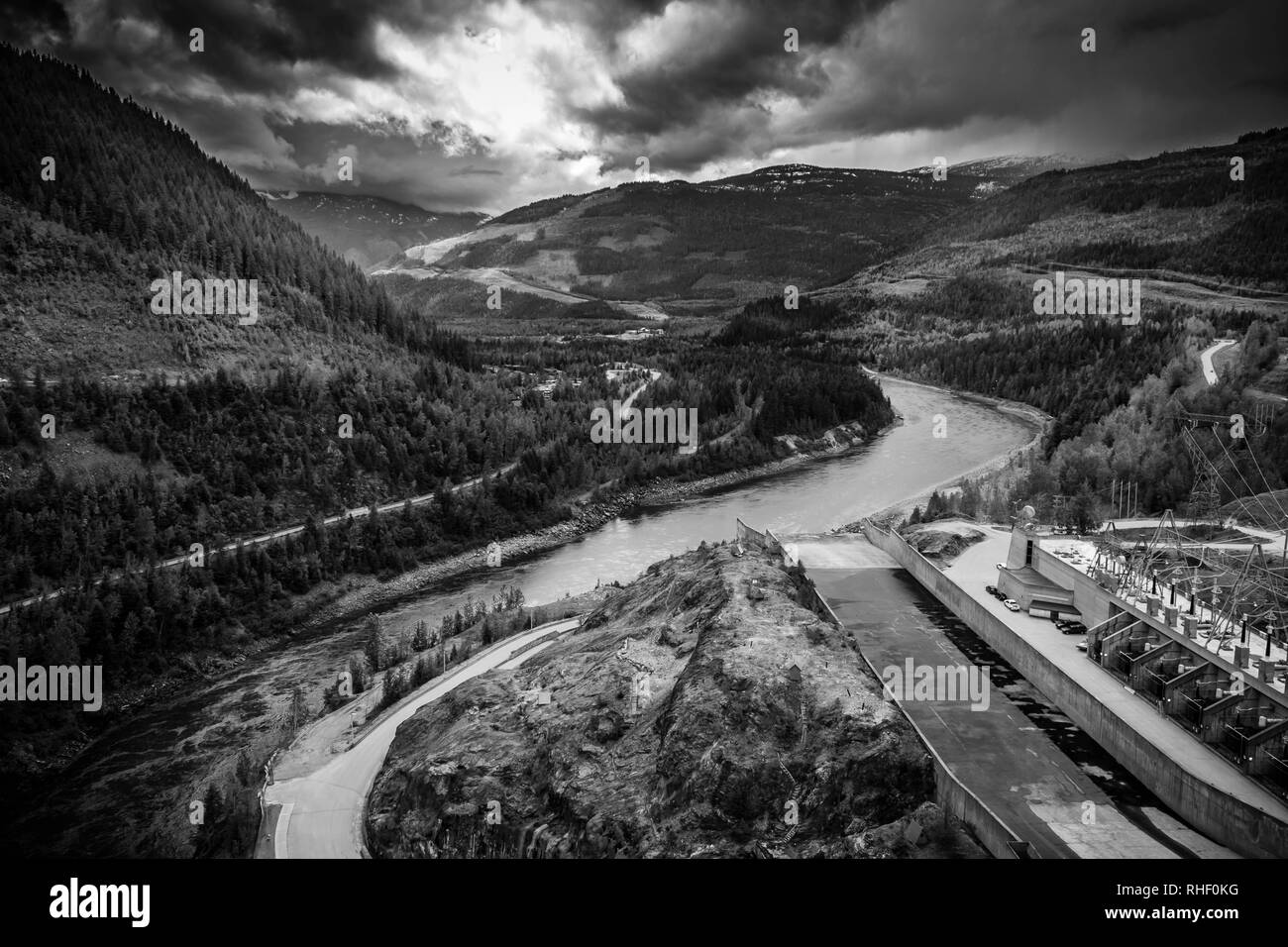 Revelstoke Dam BC Canada Stock Photo