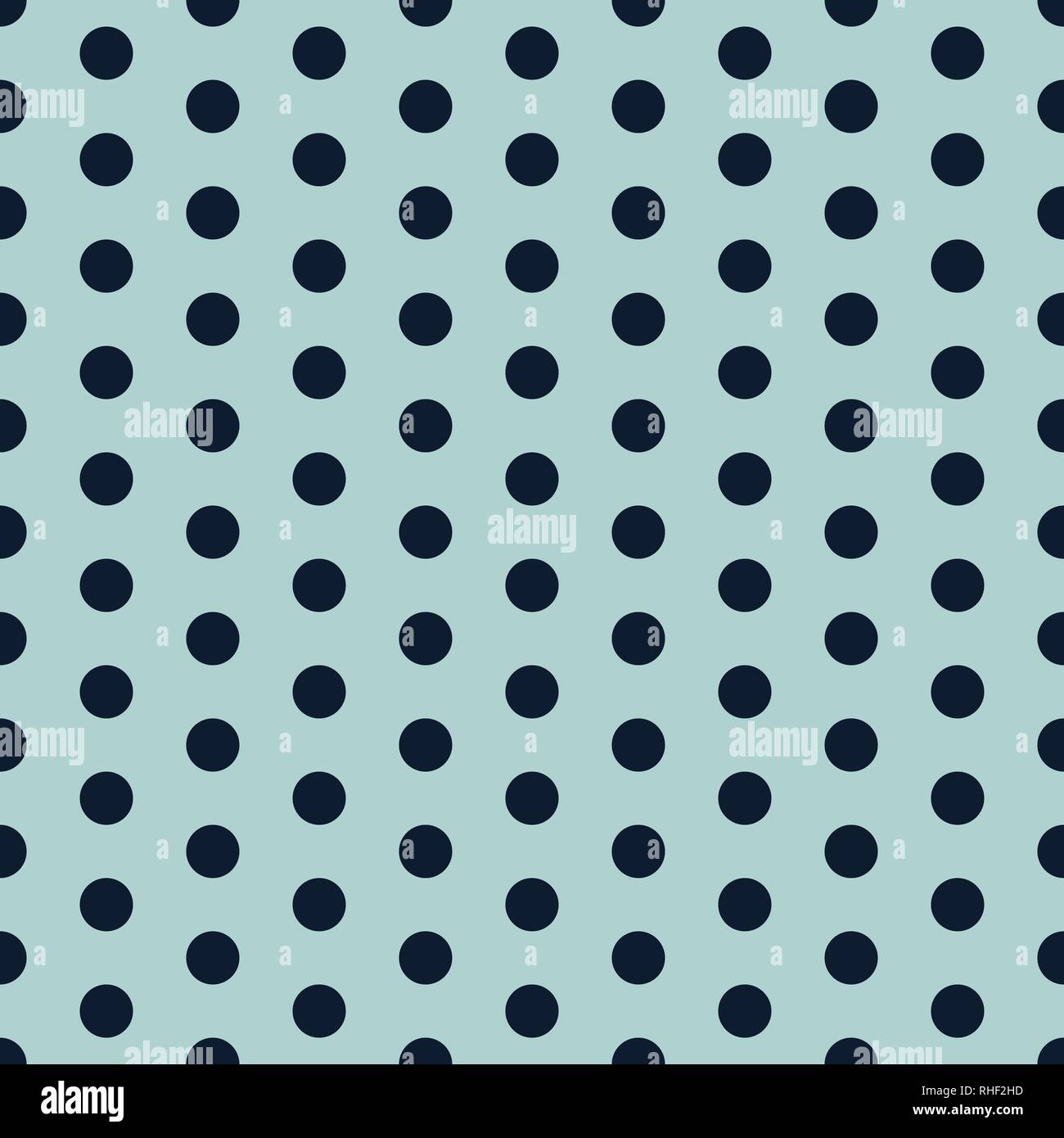 Light Blue Vector Seamless Pattern With Dark Blue Polka Dots