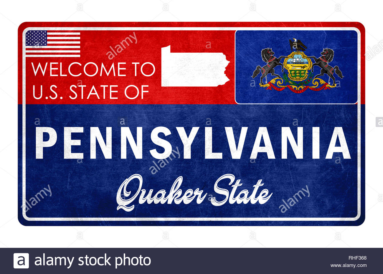 Pennsylvania Sign Stock Photos & Pennsylvania Sign
