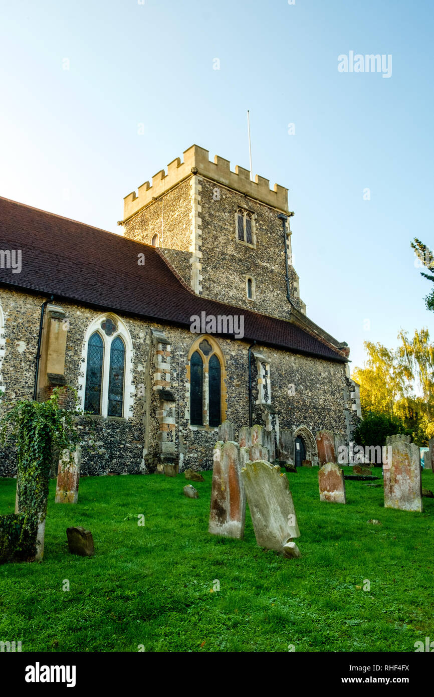 St Mary the Virgin Church, Church Road, Stone, Kent Stock Photo