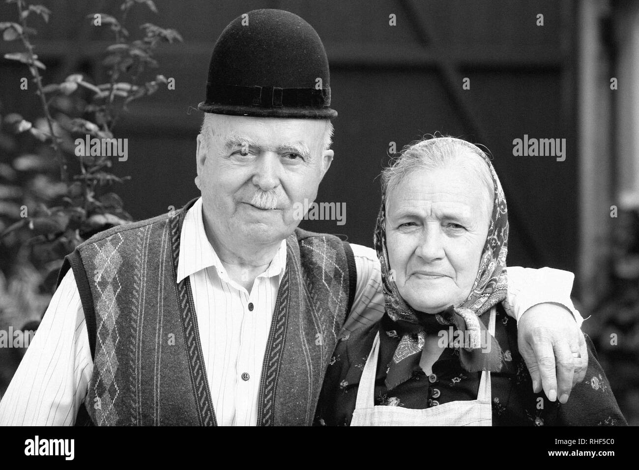 Very old couple model Black and White Stock Photos & Images - Alamy