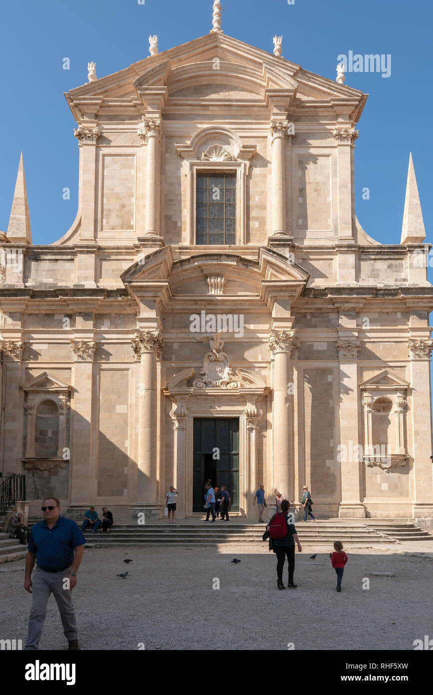 The Church of St. Ignatius of Loyola, Dubrovnik Stock Photo