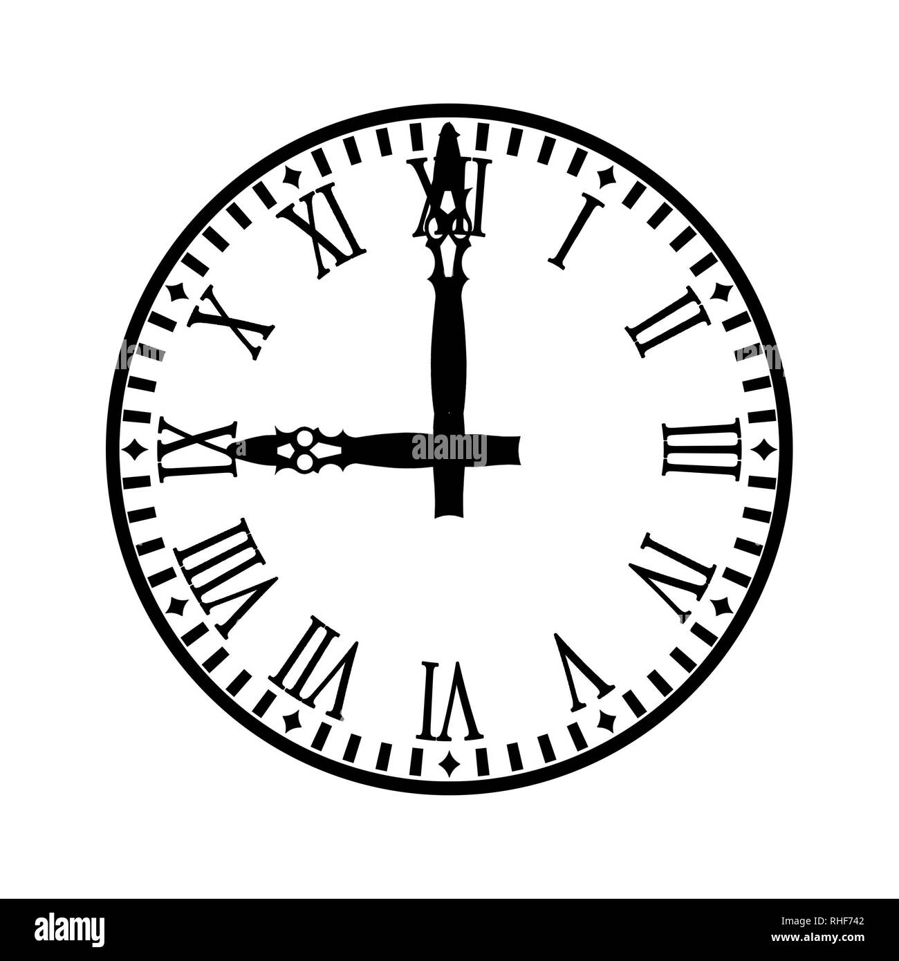 Clock vector Black and White Stock Photos & Images Alamy