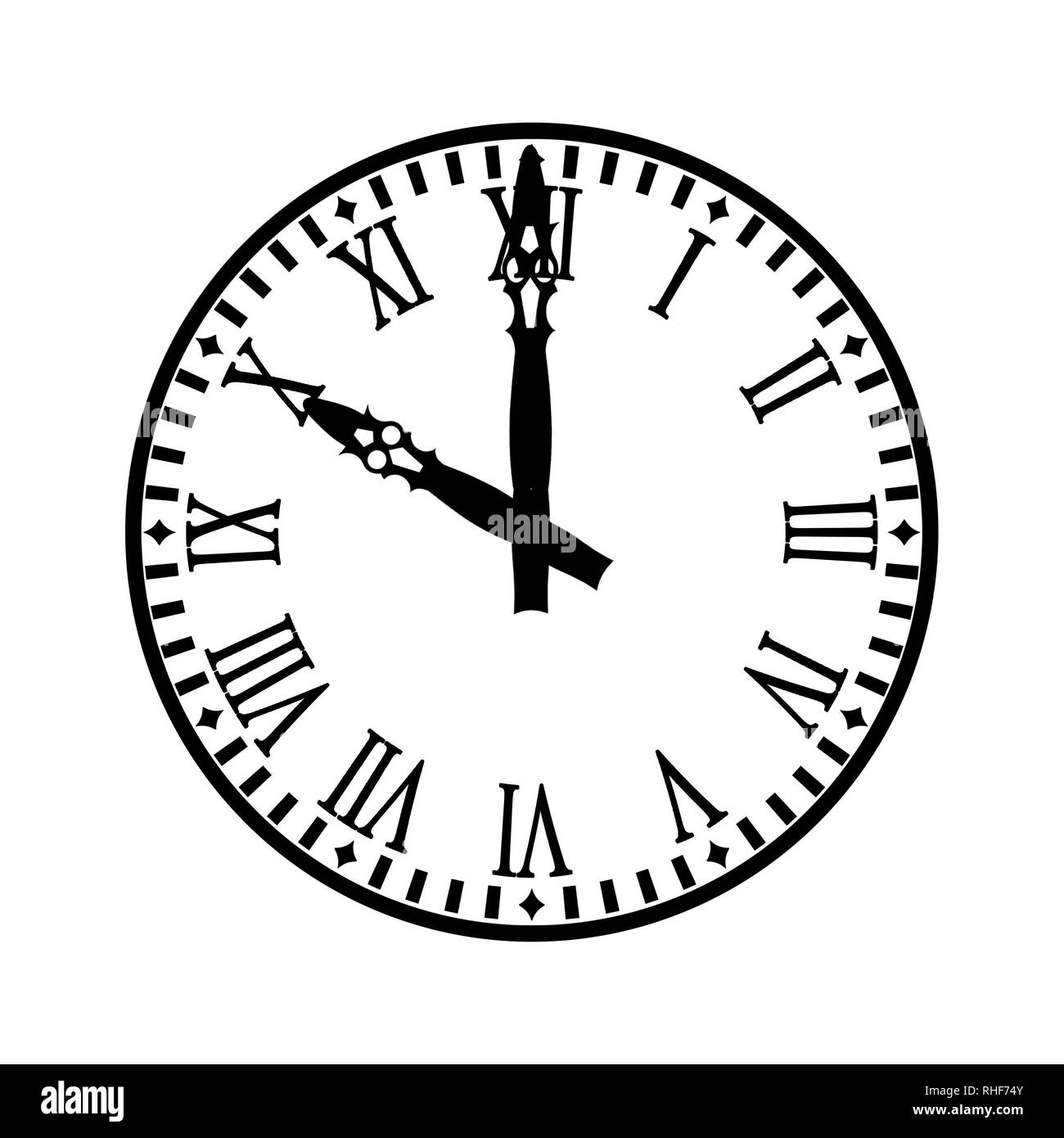 Clock with hour indicator and minute indicator Stock Photo Alamy