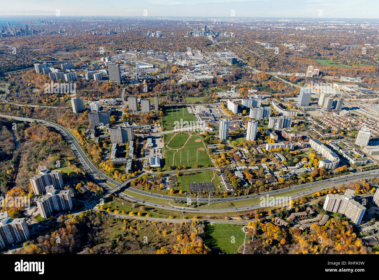 Aerial view of Flemington Park Neighbourhood Stock Photo Alamy