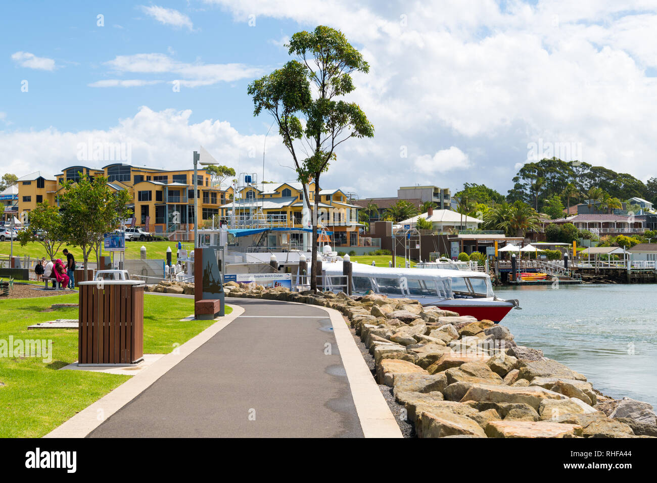 Huskisson, NSW, AustraliaDecember 22, 2018 View over the coastal walking path in the city of