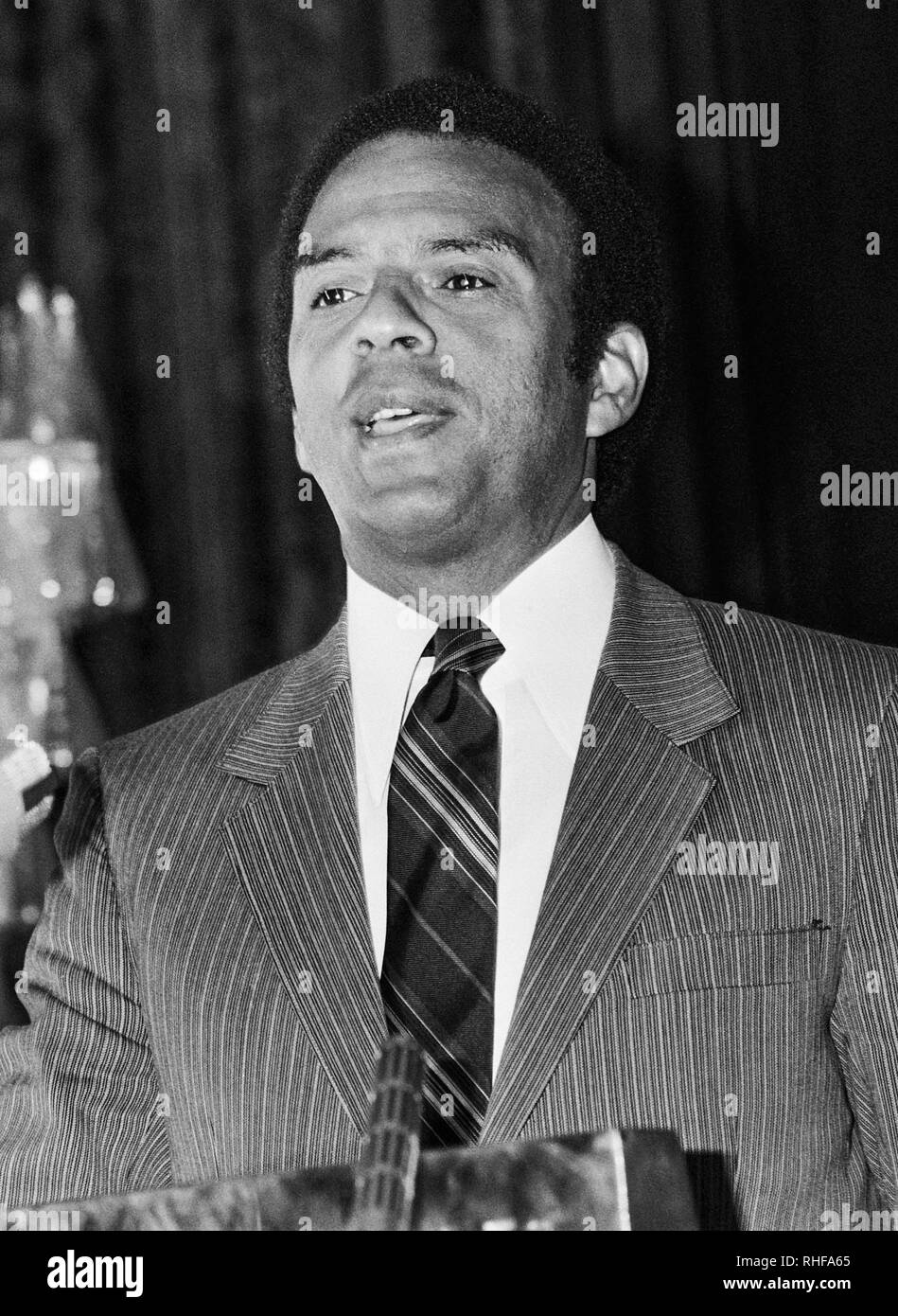 Andrew Young in Amsterdam, Holland on May 13, 1980. Stock Photo