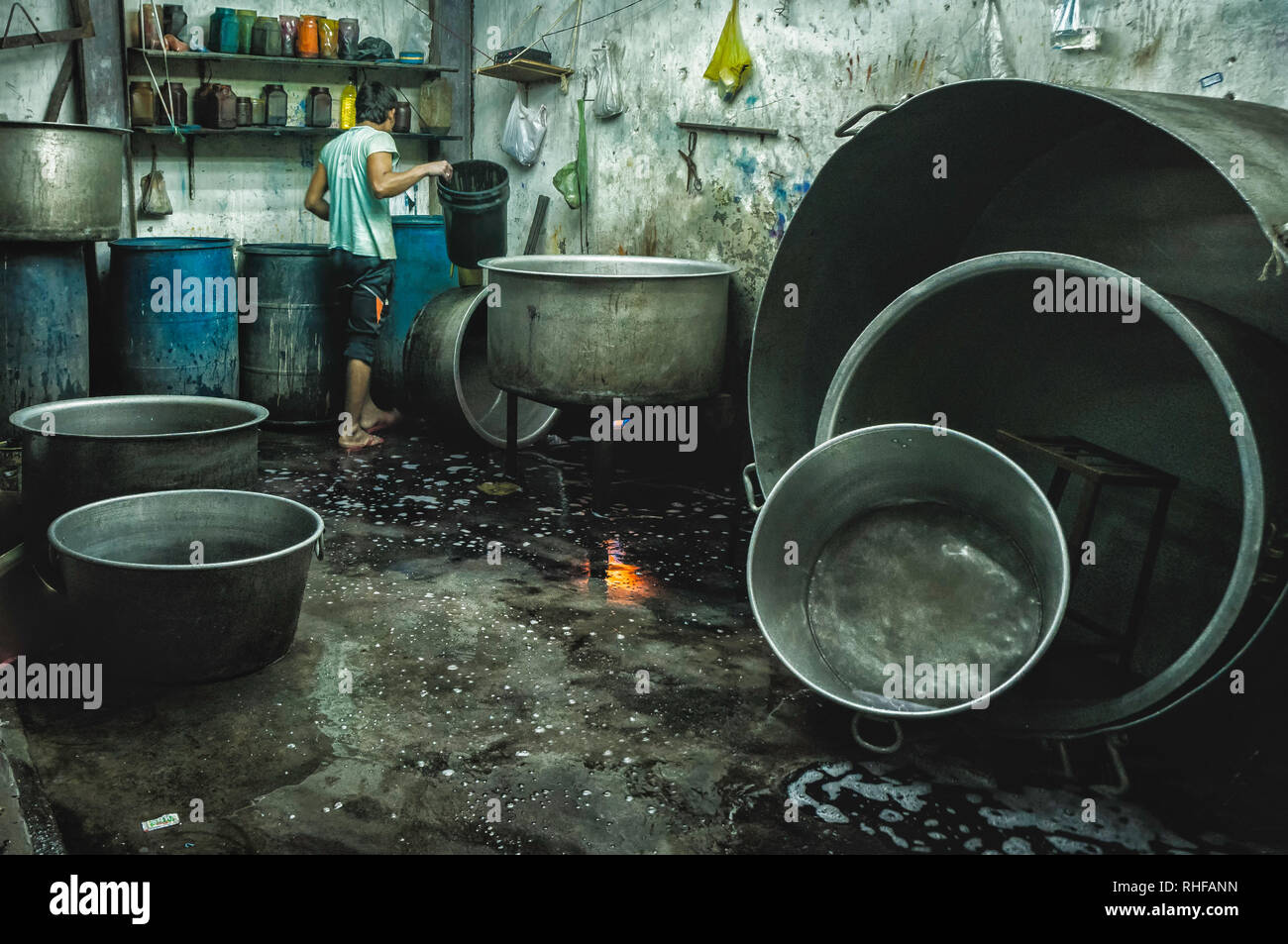 Slum Inside Dharavi slum people hi-res stock photography and images - Alamy