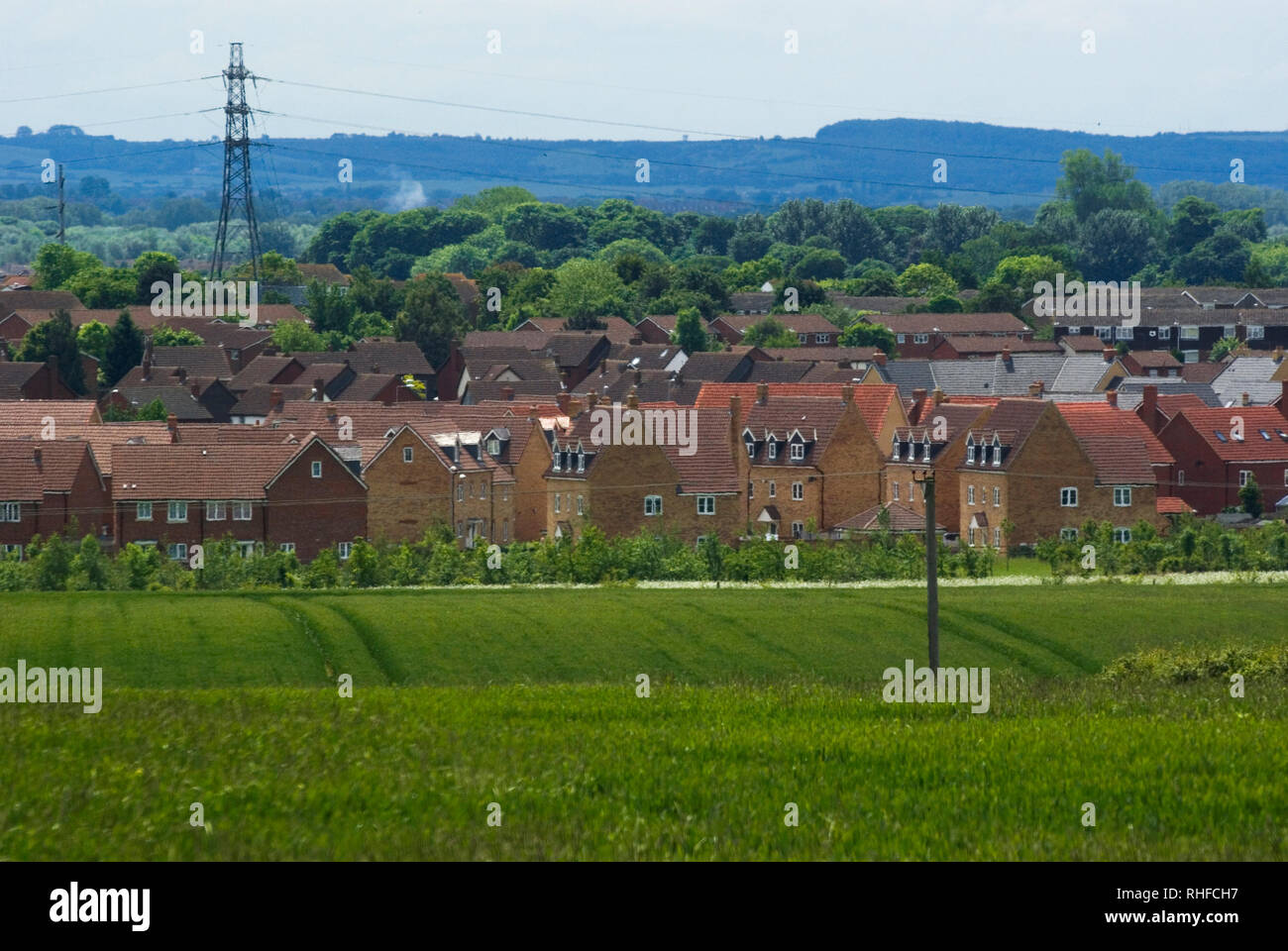 Housing on Greenfield site off Norse Road, Bedford Stock Photo Alamy