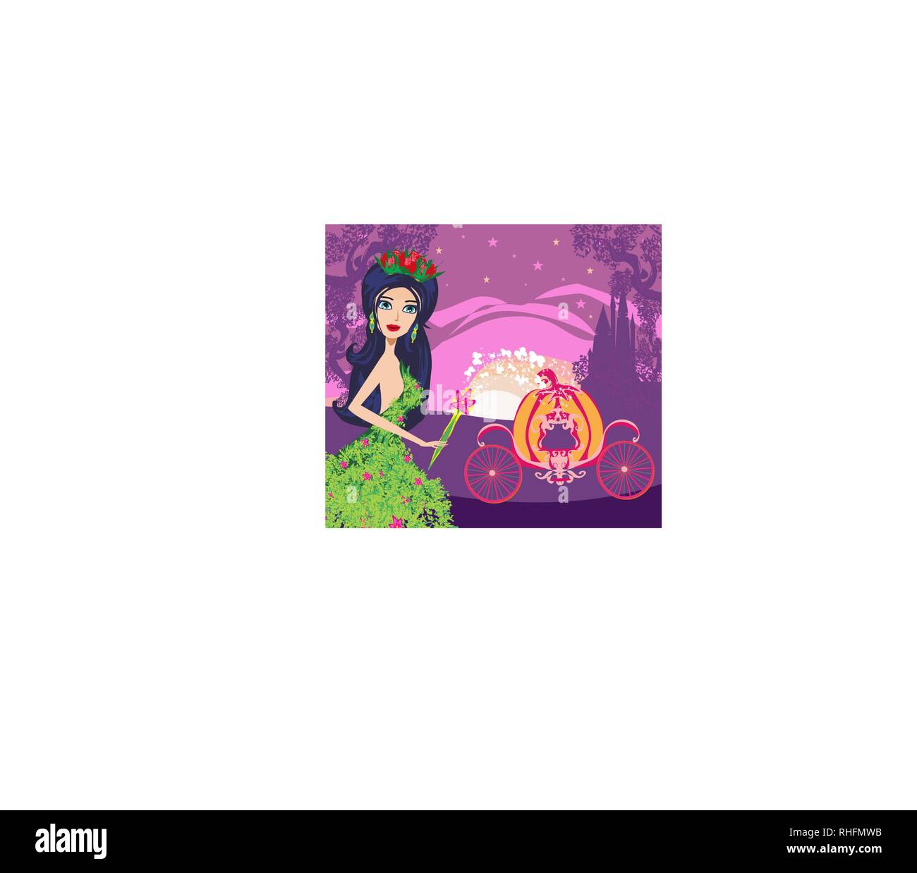 beautiful floral fairy Stock Vector