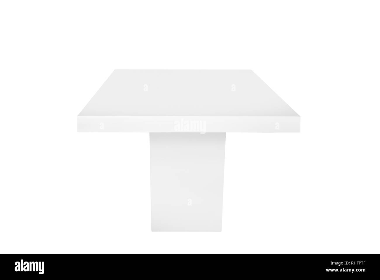 Table isolated on white background Stock Photo - Alamy