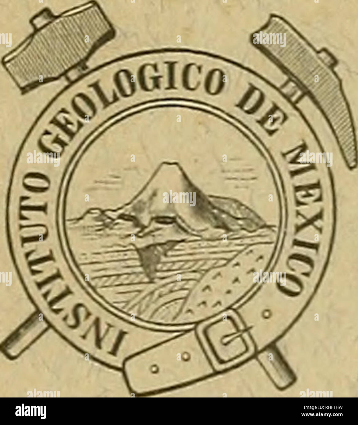 . Boletín del Instituto Geológico de México. Geology; Geology; Paleontology. SECRETARIA DE FOMENTO, COLONIZACIÓN É INDUSTRIA. BOLETÍN NUMS. 4, 5 y 6. B O S Q U EJO GEOLÓGICO DE MÉXICO. MÉXICO OFICINA TIP. DE LA SECRETARIA DE FOMENTO Calle de San Andrés número 15. 1897. Please note that these images are extracted from scanned page images that may have been digitally enhanced for readability - coloration and appearance of these illustrations may not perfectly resemble the original work.. Instituto Geológico de México. México : [Instituto] Stock Photo