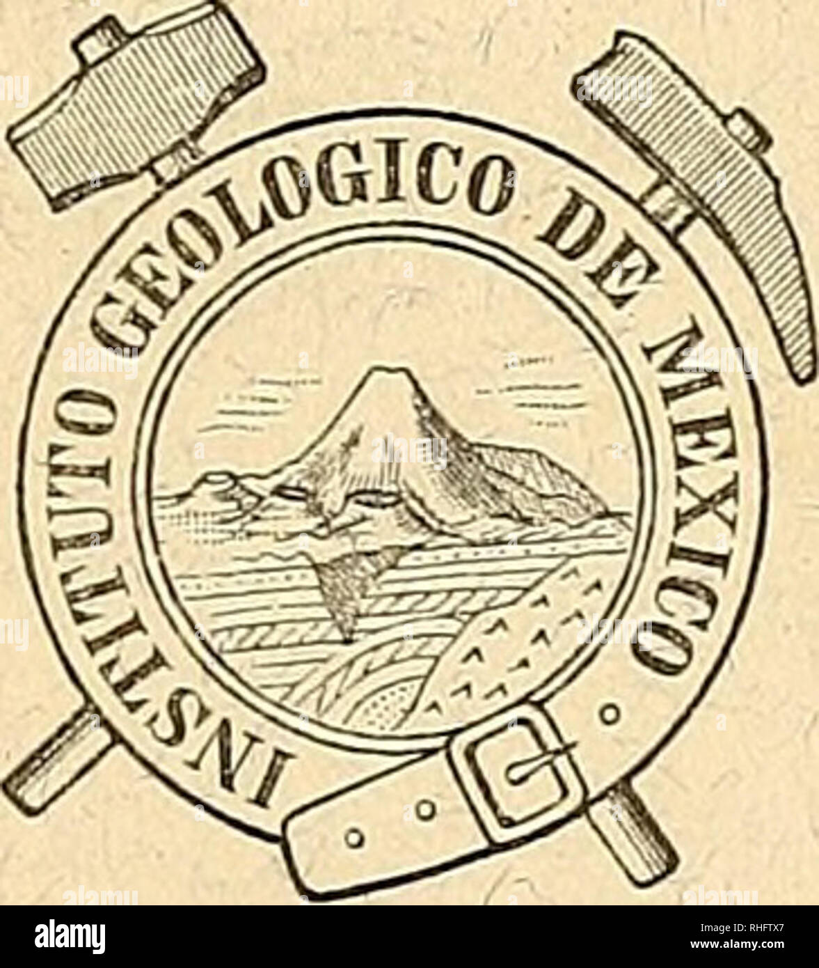 . Boletín del Instituto Geológico de México. Geology; Geology; Paleontology. ^^^ir SECRETARIA DE FOMENTO, COLONIZACIÓN É INDUSTRIA. BOXjIBTin^ fn^y'/co , li Blltl NUM. 14. LAS RHYÜLITAS DE MÉXICO PRfMERA PARTE. MÉXICO OFICINA TIP. DE LA SECRETARIA DE FOMENTO Calle de San Andrés número 15. 1900 ..^'•.T:'^-'/^. /. Please note that these images are extracted from scanned page images that may have been digitally enhanced for readability - coloration and appearance of these illustrations may not perfectly resemble the original work.. Instituto Geológico de México. México : [Instituto] Stock Photo