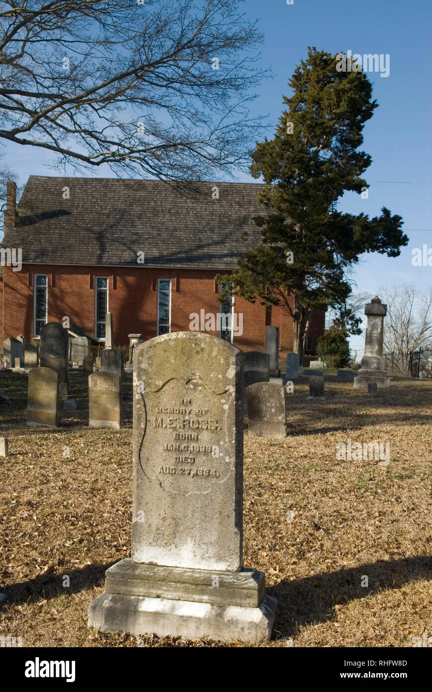 Olde Presbyterian Church Cemetery, Lancaster South Carolina USA. Stock Photo