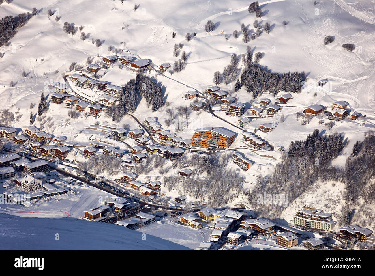 Ski resort Saalbach-Hinterglemm Leogang Fieberbrunn (Austria ...