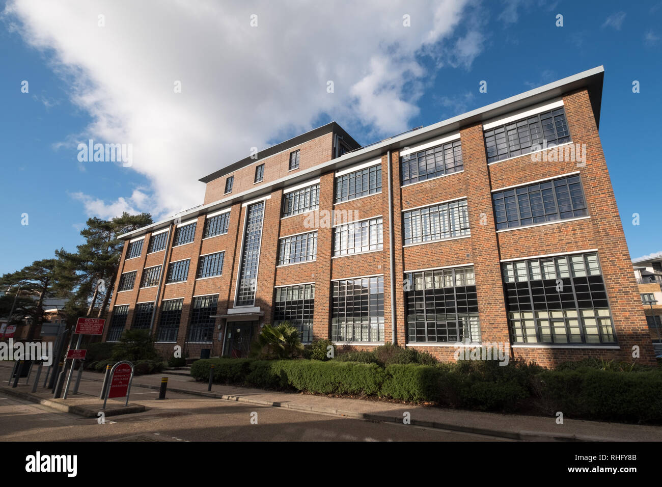 Cathedral Court, block of flats in renovated art deco style building on