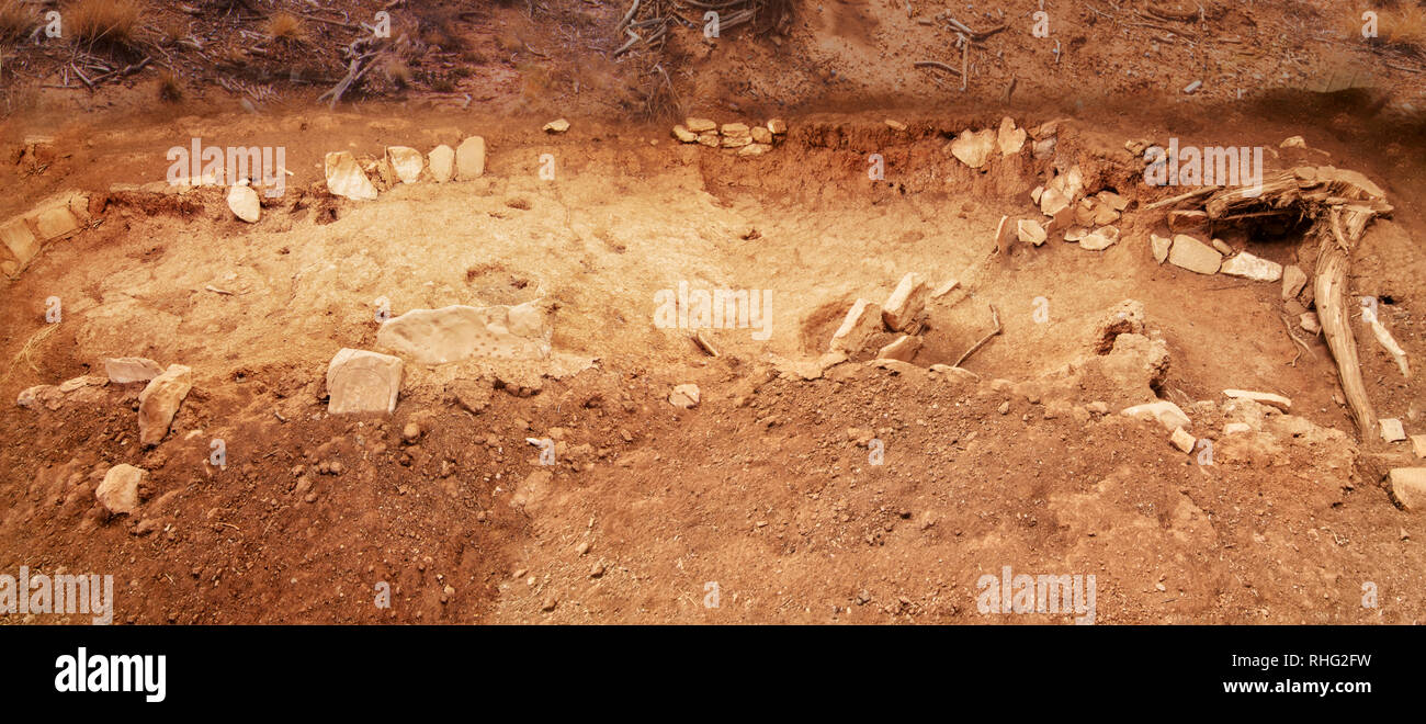 Mesa Verde National Park Pueblo kiva pit house, A.D. 700-950 Stock Photo