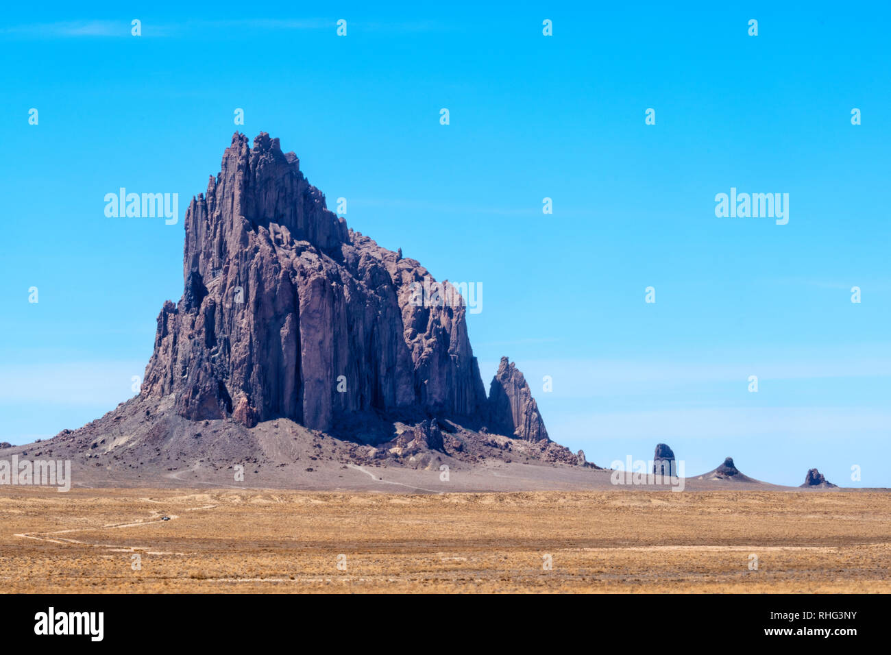 Shiprock in Navajo territory, New Mexico Stock Photo Alamy