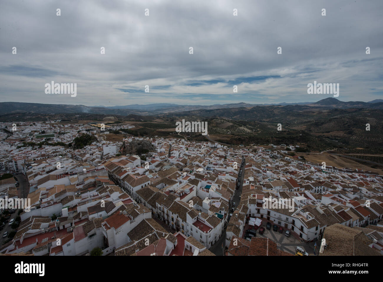 Pueblos blancos - White villages in Andalucia, Spain Stock Photo