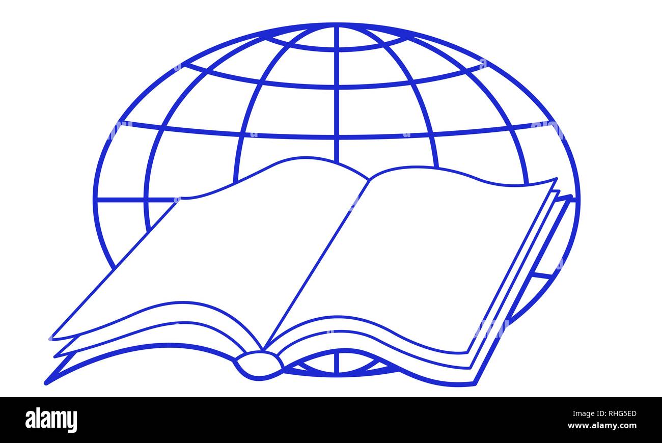 Логотип книга и Глобус