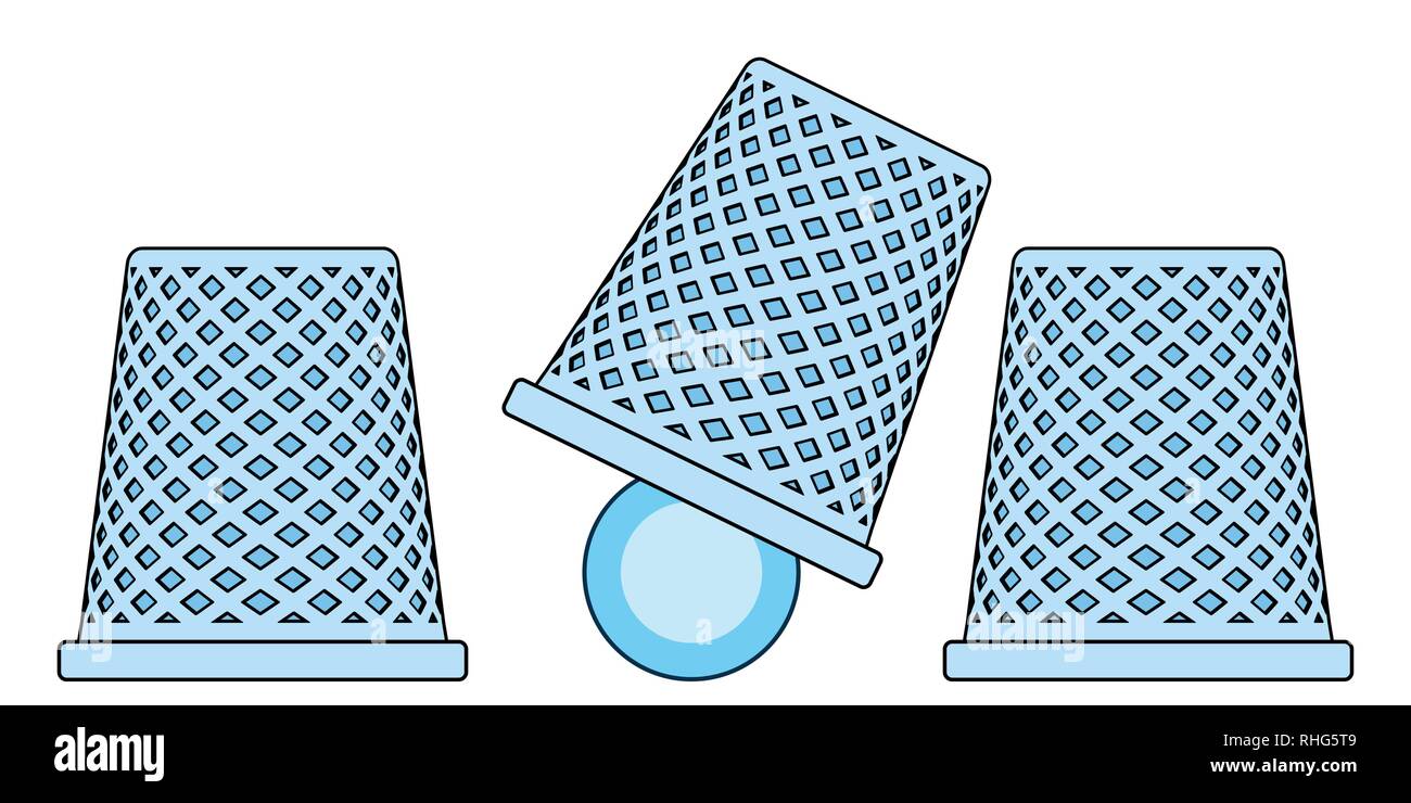 Illustration of the thimblerig game Stock Vector Image & Art - Alamy