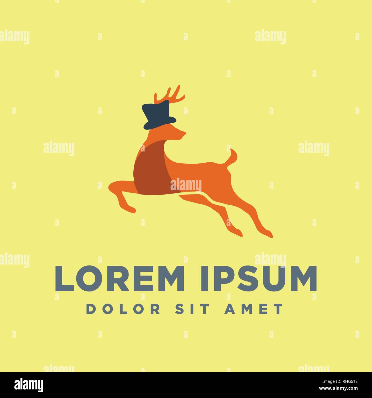 deer logo vector icon template illustration - VECTOR Stock Vector