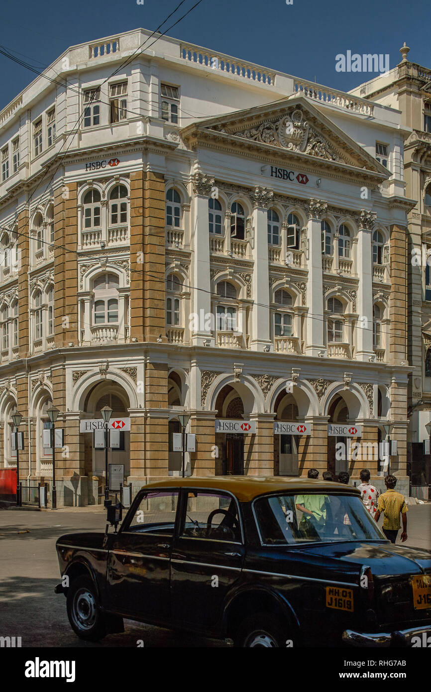 30-03-2008-HSBC Bank-Colonial Architecture Horniman Circle VN road Kala Ghoda Fort Mumbai ( Bombay ) India Stock Photo