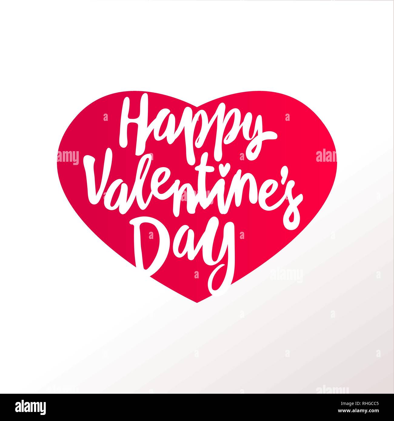 Happy Valentine's day greeting card template with typography text ...