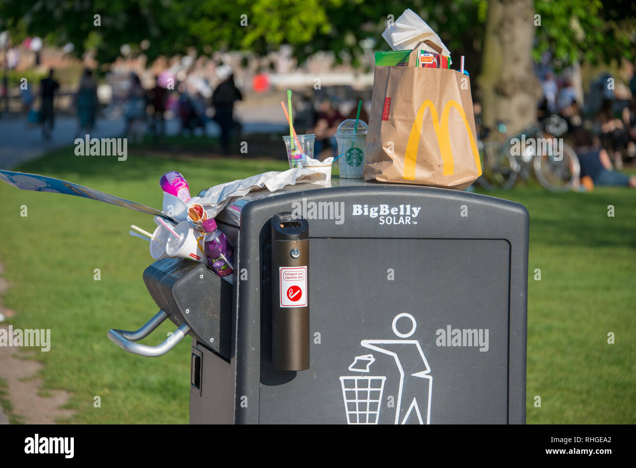 Stratford upon Avon Warwickshire England UK May 5th 2018 rubbish and
