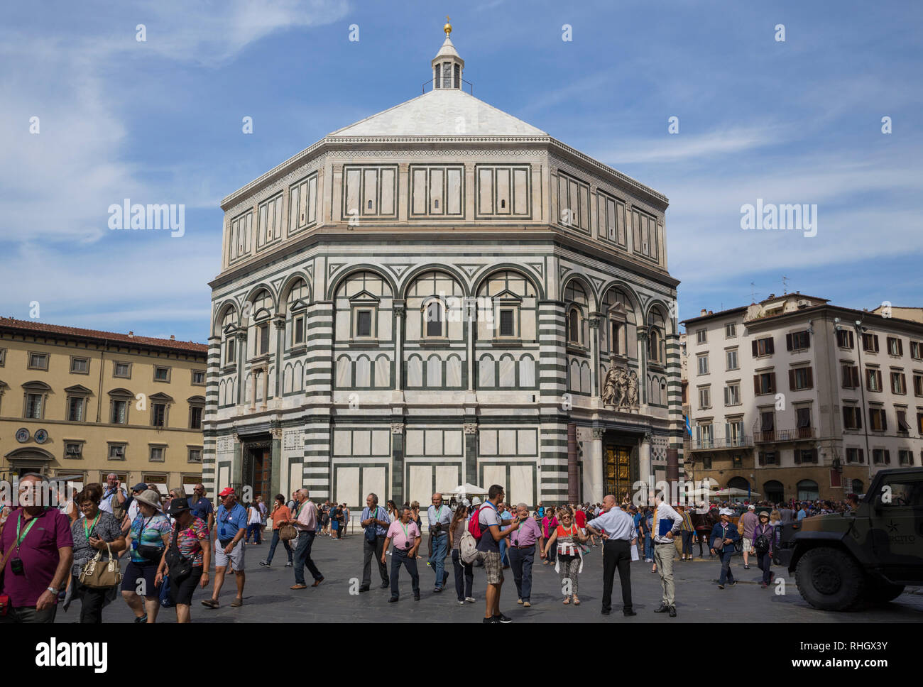 The Florence Baptistery, also known as the Baptistery of Saint John, Florence, Italy Stock Photo
