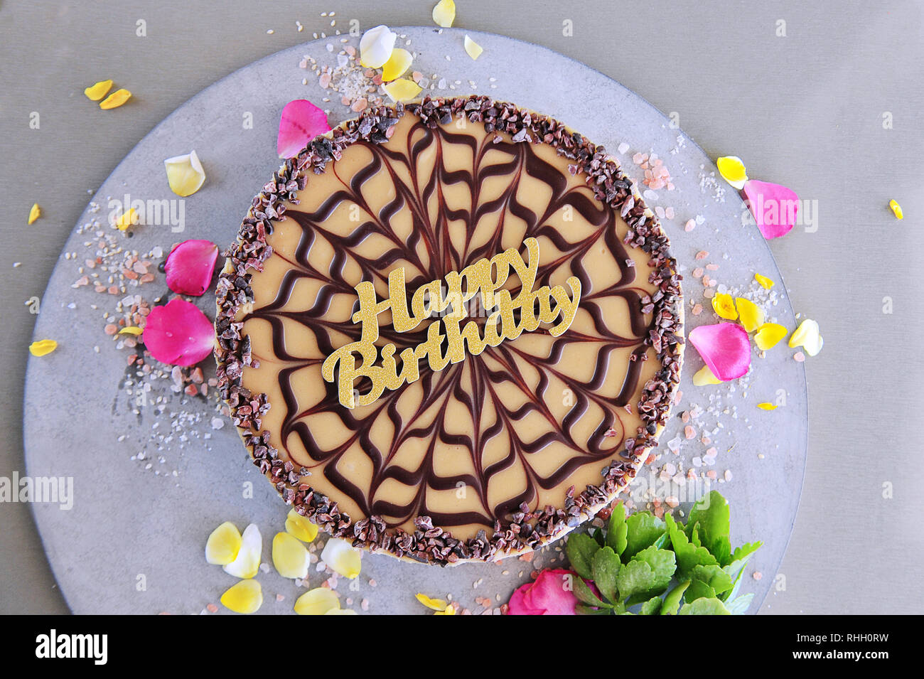 Raw, Vegan Birthday Cake. Organic Ingredients Stock Photo Alamy