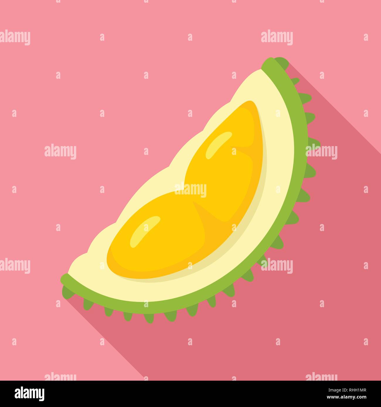 Durian fresh piece icon. Flat illustration of durian fresh piece vector ...